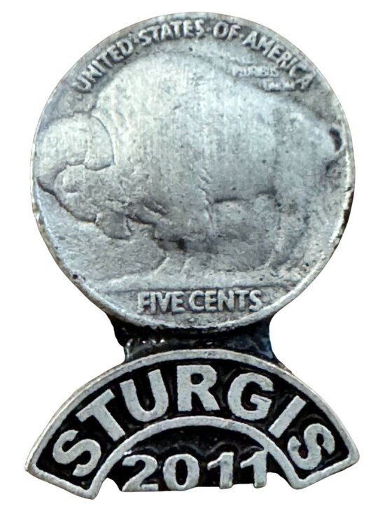 Sturgis Other - Buffalo Nickel Sturgis 2011 Pin Collectible Souvenir Metal Lapel Badge 1.5 x 1 I